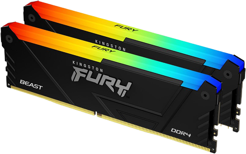 KINGSTON 64GB 2666MT/S DDR4 CL16 DIMM (KIT OF 2) FURY BEAST RGB_ (KF426C16BB2AK2/64)