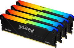 KINGSTON 128GB 2666MT/S DDR4 CL16 DIMM (KIT OF 4) FURY BEAST RGB_