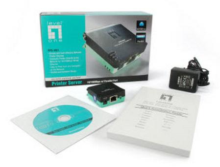 LEVELONE FPS-1031 RJ45 Printserver Print Server m. 1 Parallel Port, RJ-45 10/100 (FPS-1031)