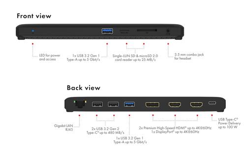 ICY BOX 11-In-1 Mobile Dockingstation (IB-DK2116-C)