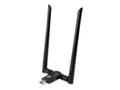 LEVELONE AC1200 DUAL BAND WRLS USB ADAPT 1-13 CH. 5DBI DETACH ANTENNA ACCS