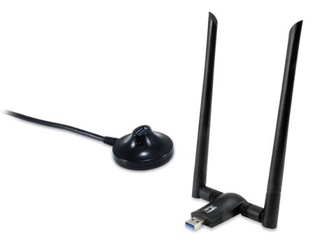LEVELONE AC1200 DUAL BAND WRLS USB ADAPT 1-13 CH. 5DBI DETACH ANTENNA ACCS (WUA-1810E)