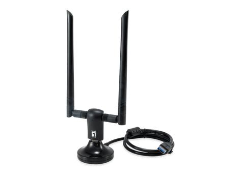 LEVELONE AC1200 DUAL BAND WRLS USB ADAPT 1-13 CH. 5DBI DETACH ANTENNA ACCS (WUA-1810E)