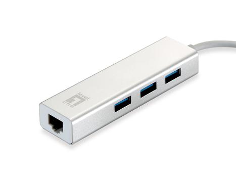 LEVELONE Netzwerkadapter USB-Hub 3-Port Wake-on-LAN (USB-0503)