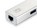 LEVELONE Netzwerkadapter USB-Hub 3-Port Wake-on-LAN (USB-0503)