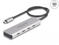 DELOCK USB 10 Gbps USB Type-C Hub mit 4 x USB Type-C Buchse mit 35 cm Anschlusskabel
