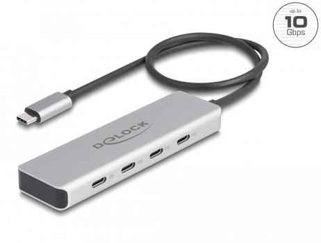 DELOCK USB 10 Gbps USB Type-C™ Hub with 4 x USB Type-C™ female (64231)