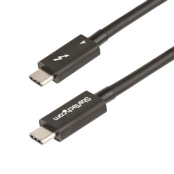 STARTECH 1.6ft/ 50cm Thunderbolt 4 Cable 40Gbps 100W PD 4K/8K Video Intel-Certified Compatible w/ Thunderbolt 3/USB 3.2/ DisplayPor (TBLT4MM50CM)