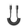 Joyroom 60W Rolled up Fast Charging Data Cable for Car, USB-C to Lightning 1,5m - Black