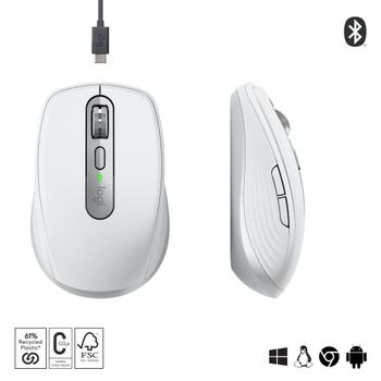 Logitech MX Anywhere 3S - mus - Bluetooth - blekgrå (910-006930)