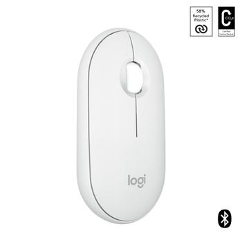 LOGITECH PEBBLE MOUSE 2 M350S WHITE TONAL BT N/A EMEA-808 DONGLELESS WRLS (910-007013)