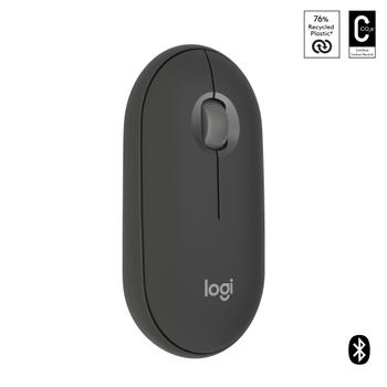 LOGITECH PEBBLE MOUSE 2 M350S GRAPHITE TONAL BT N/A EMEA-808 DONGLELESS WRLS (910-007015)