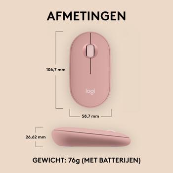 LOGITECH Pebble Mouse 2 M350s TONAL ROSE (910-007014)