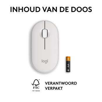 LOGITECH PEBBLE MOUSE 2 M350S WHITE TONAL BT N/A EMEA-808 DONGLELESS WRLS (910-007013)