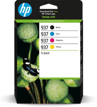 HP 937 CMYK 4-PACK BLISTER ORIGINAL INK CARTRIDGE SUPL (6C400NE#301)