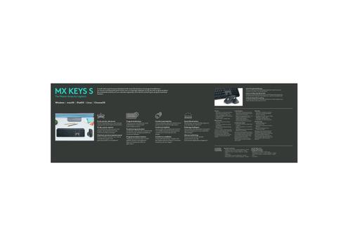 LOGITECH MX KEYS S - GRAPHITE - US INTL - BT N/A - INTNL-973 PERP (920-011587)