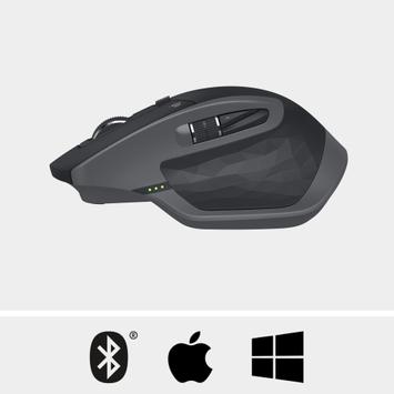 Logitech MX Master 2S - mus - Bluetooth,  2.4 GHz - grafitt (910-005966)