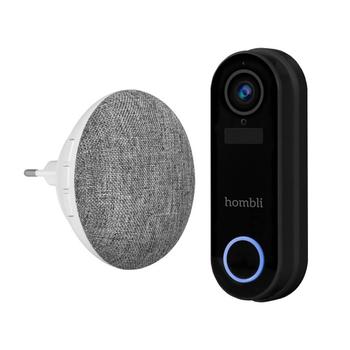 Hombli Smart Doorbell 2 Promo Pack (Doorbell 2 + Chime 2), Black (HBDP-0100)