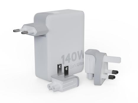 XTORM 140W GaN-Ultra Rejseoplader/ USB-C PD kabel White (XVC2140)