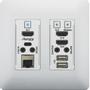 AURORA Veggpanel Transciever 1G 2x HDMI RS232 USB IR Hvit