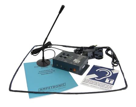 AMPETRONIC Forsterker Teleslynge Kit 2,4A Svanehalsmikrofon Skranke (CLD001CD)