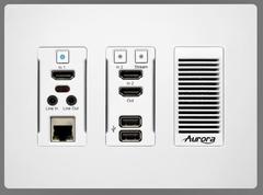 AURORA Transceiver WallPlate, 10G, 2x HDMI In, HDMI Out