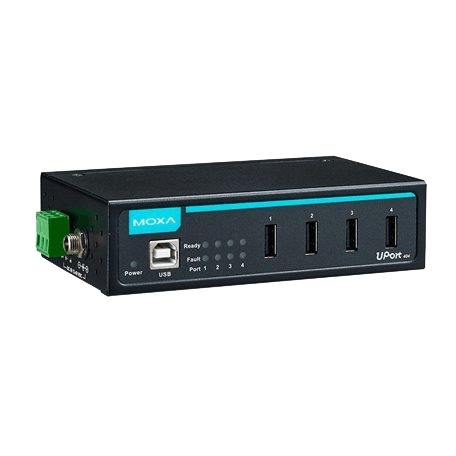 MOXA industriell 4-ports USB 2.0 hub med nätadapter (UP-404)