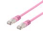 DELTACO S / FTP Cat6 patch cable, LSZH, 1m, Pink