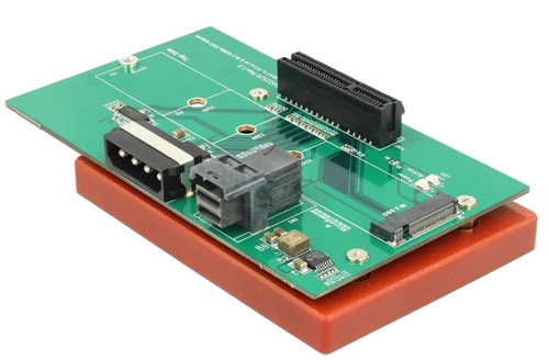 DELOCK U.2 SFF-8643 Adapter to PCIe x4 or M.2 Key M slot with fixing plate (63952)