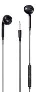 STREETZ Semi-in-ear headphones with microphone,  media/ answer button, 3.5mm - Black (HL-W106)
