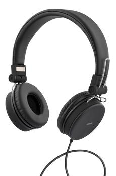 STREETZ headset for smartphone,  microphone,  1-button, 1,5m, black (HL-W200)