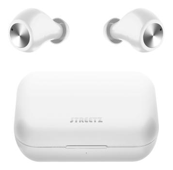 STREETZ True Wireless Stereo in-ear, dual earbuds, charge case, white (TWS-111)
