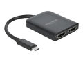 DELOCK USB Type-C™ Splitter (DP Alt Mode) to 2 x HDMI MST / VXP