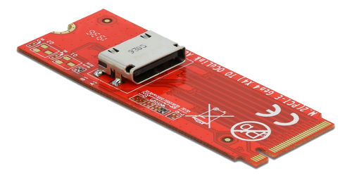 DELOCK M.2 Key M to 1 x OCuLink SFF-8612 Converter (64106)