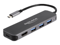 DELOCK 3 Port USB Hub and 4K HDMI output with USB Type-C™ PD 85W