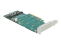 DELOCK PCI Express x8 Card to 2 x internal NVMe M.2 Key M - Bifurcatio