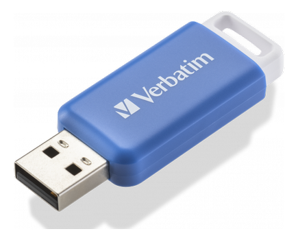 VERBATIM DataBar USB 2.0 Drive 64GB, Blue (49455)