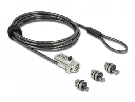 NAVILOCK Laptop security cable with 3 lockheads and combination lock f (20677)