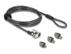 NAVILOCK Laptop Security Cable with 3 lockheads for Kensington,  Noble