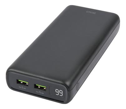 DELTACO power bank 20 000 mAh, 1x USB-C PD 60W, 2x USB-A fast charging (PB-C1004)