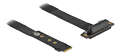 DELOCK M.2 Key M to PCIe x4 NVMe Adapter angled with 20 cm cable