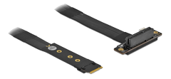 DELOCK M.2 Key M to PCIe x4 NVMe Adapter angled with 20 cm cable