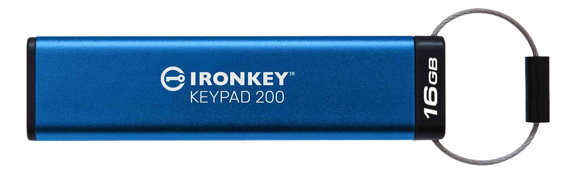 KINGSTON 16GB IronKey Keypad 200 FIPS 140-3 Lvl 3 Pending AES-256 Encrypted (IKKP200/16GB)