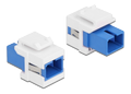 DELOCK Keystone Module SC Simplex female to SC Simplex female blue / w
