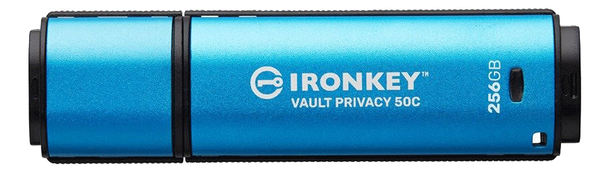 Kingston IronKey Vault Privacy 50C - USB-flashstasjon - 256 GB - TAA-samsvar (IKVP50C/256GB)