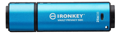 KINGSTON 256GB USB-C IRONKEY VAULT P 50C AES-256 ENCRYPTED FIPS 197 EXT