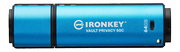Kingston IronKey Vault Privacy 50C - USB-flashstasjon - 64 GB - TAA-samsvar