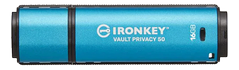 KINGSTON 16GB USB-C IRONKEY VAULT P 50C AES-256 ENCRYPTED FIPS 197 EXT
