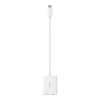BELKIN ROCKSTAR 3.5MM AUDIO+USB-C CHARGE ADAP (NPA004BTWH)