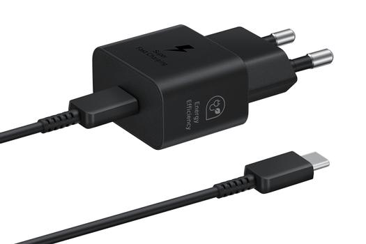 Samsung EP-T2510X strømadapter - med datakabel - 24 pin USB-C - 25 watt (EP-T2510XBEGEU)